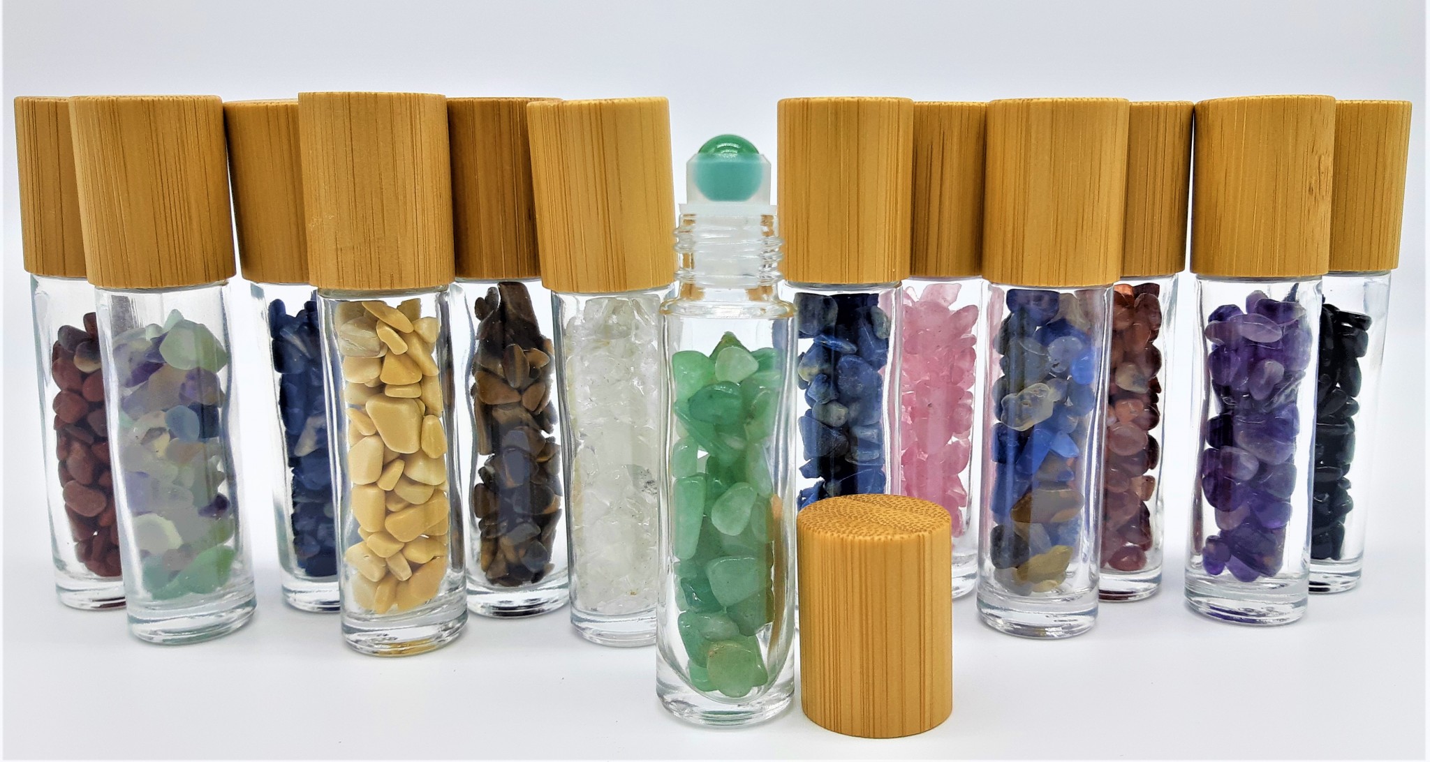 Natural, SemiPrecious Gemstone Roller Bottles Apple Island Naturals
