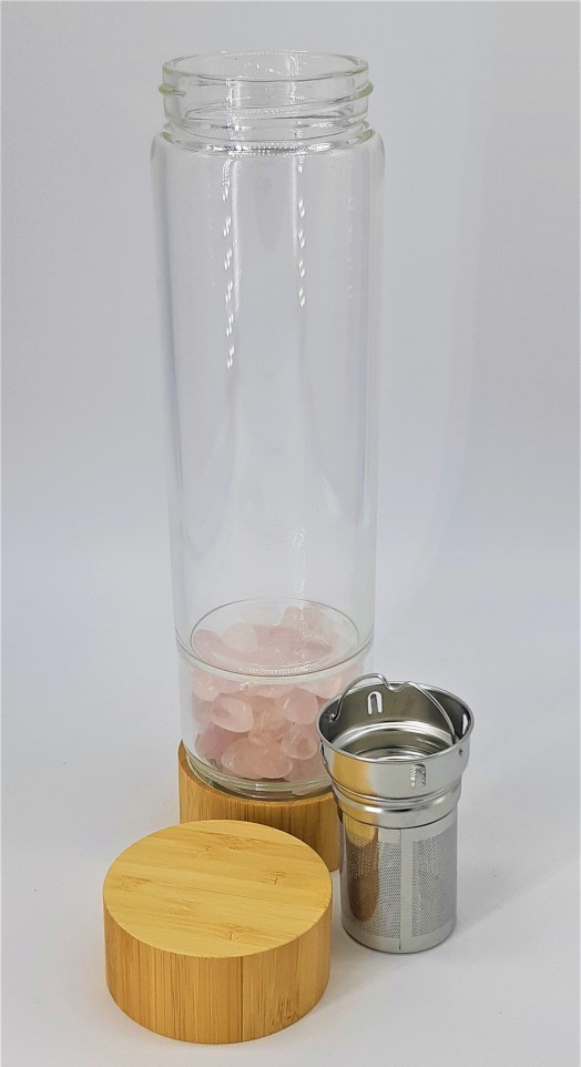 rose quartz water bottle